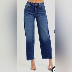NWOT Risen High Rise Crop Boyfriend Jeans
